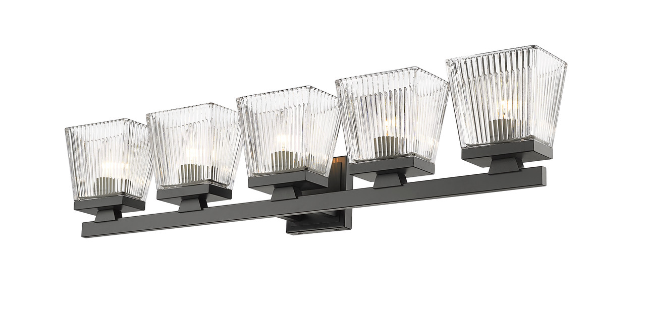 Z-LITE 1936-5V-MB 5 Light Vanity, Matte Black