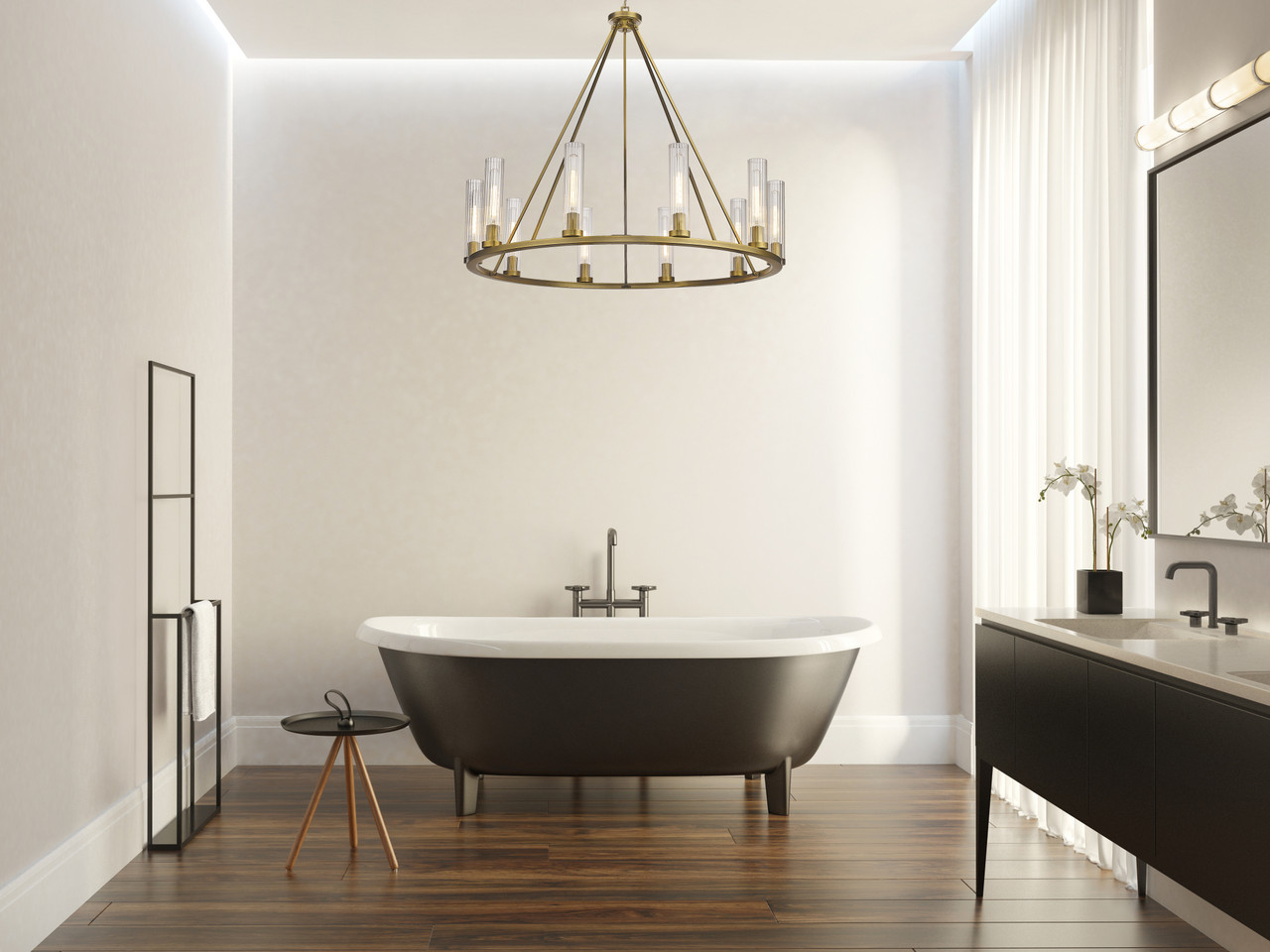 Z-LITE 3031-10RB 10 Light Chandelier, Rubbed Brass