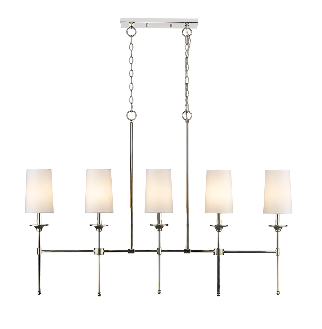 Z-LITE 3033-5L-PN 5 Light Chandelier, Polished Nickel