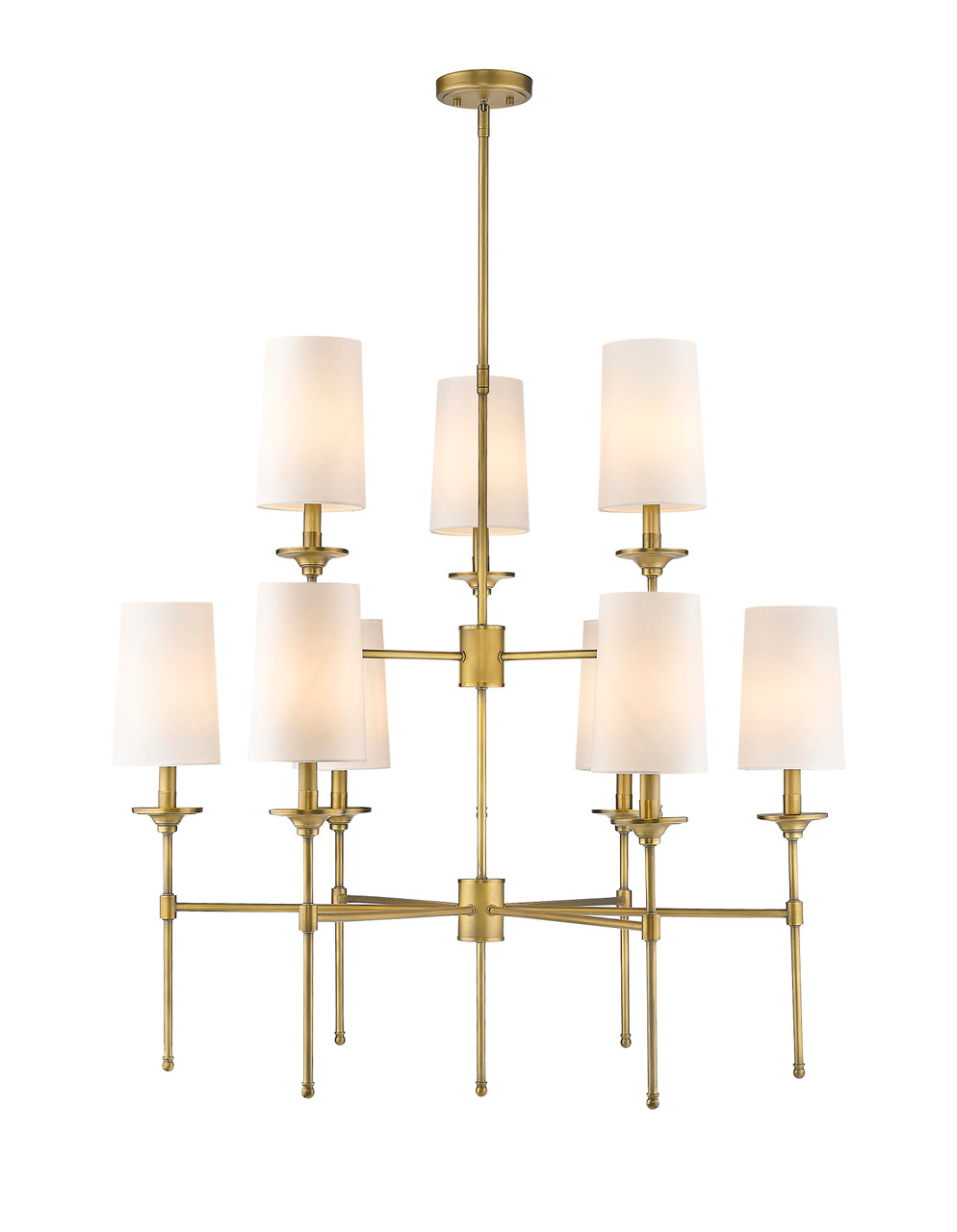 Z-LITE 3033-9RB 9 Light Chandelier, Rubbed Brass