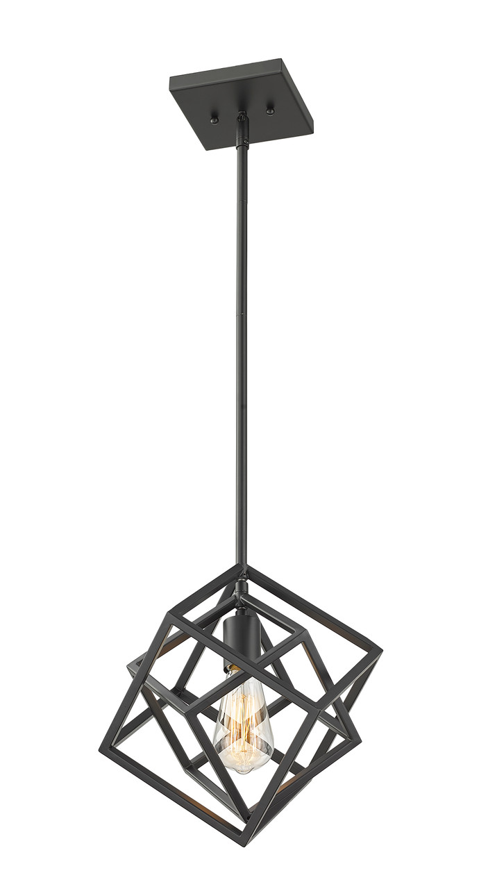 Z-LITE 457MP-MB 1 Light Mini Pendant, Matte Black