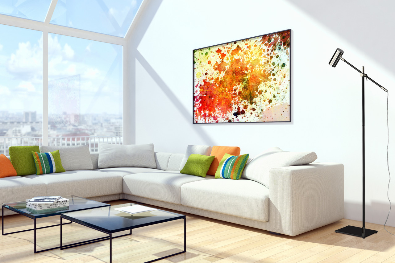 Z-LITE 814FL-MB-PN 1 Light Floor Lamp, Matte Black + Polished Nickel