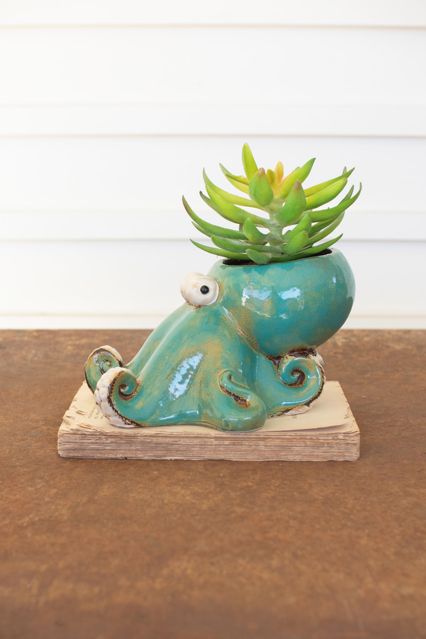 KALALOU CDV2152 CERAMIC OCTOPUS PLANTER