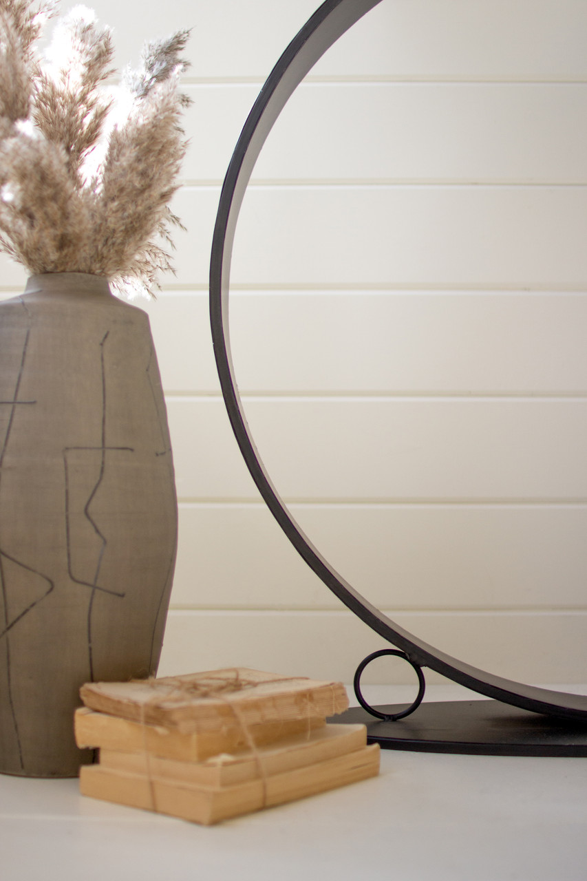 KALALOU CLL2690 OVAL METAL CONSOLE TABLE