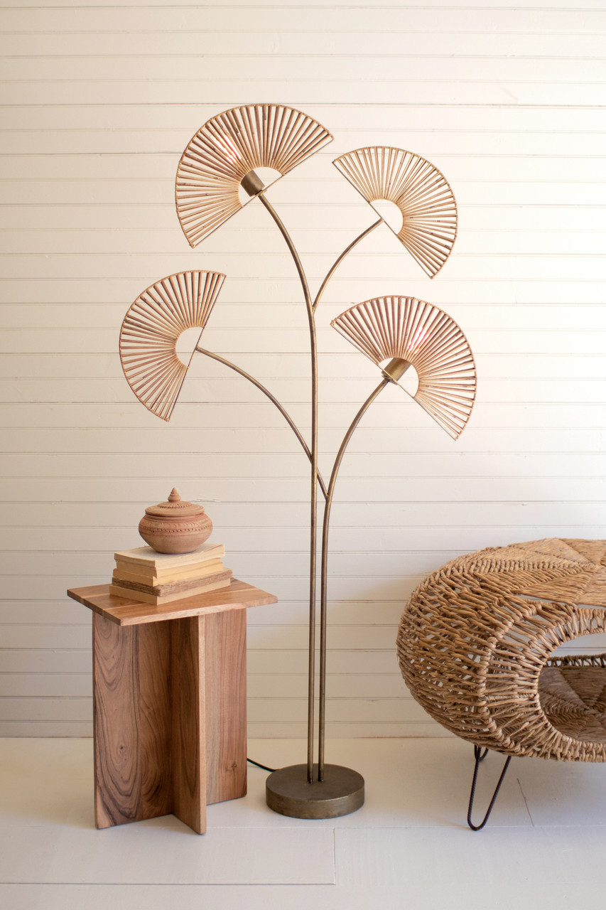 KALALOU CLL2658 FOUR FAN FLOOR LAMP