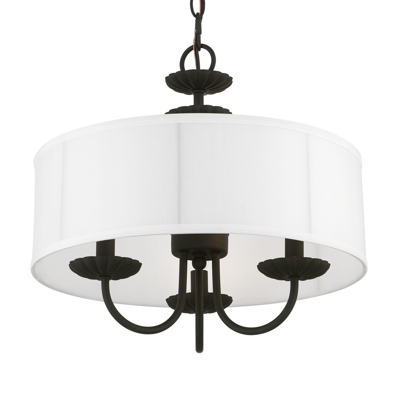 LIVEX LIGHTING 42983-04 3 Light Black Pendant Chandelier