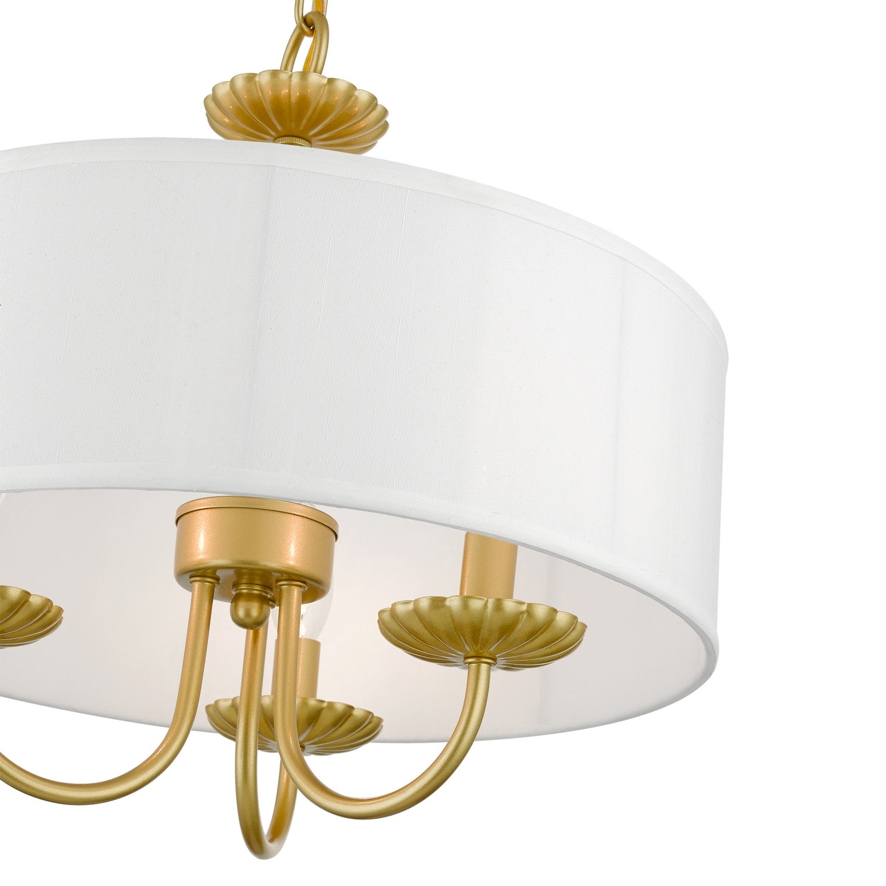 LIVEX LIGHTING 42983-33 3 Light Soft Gold Pendant Chandelier