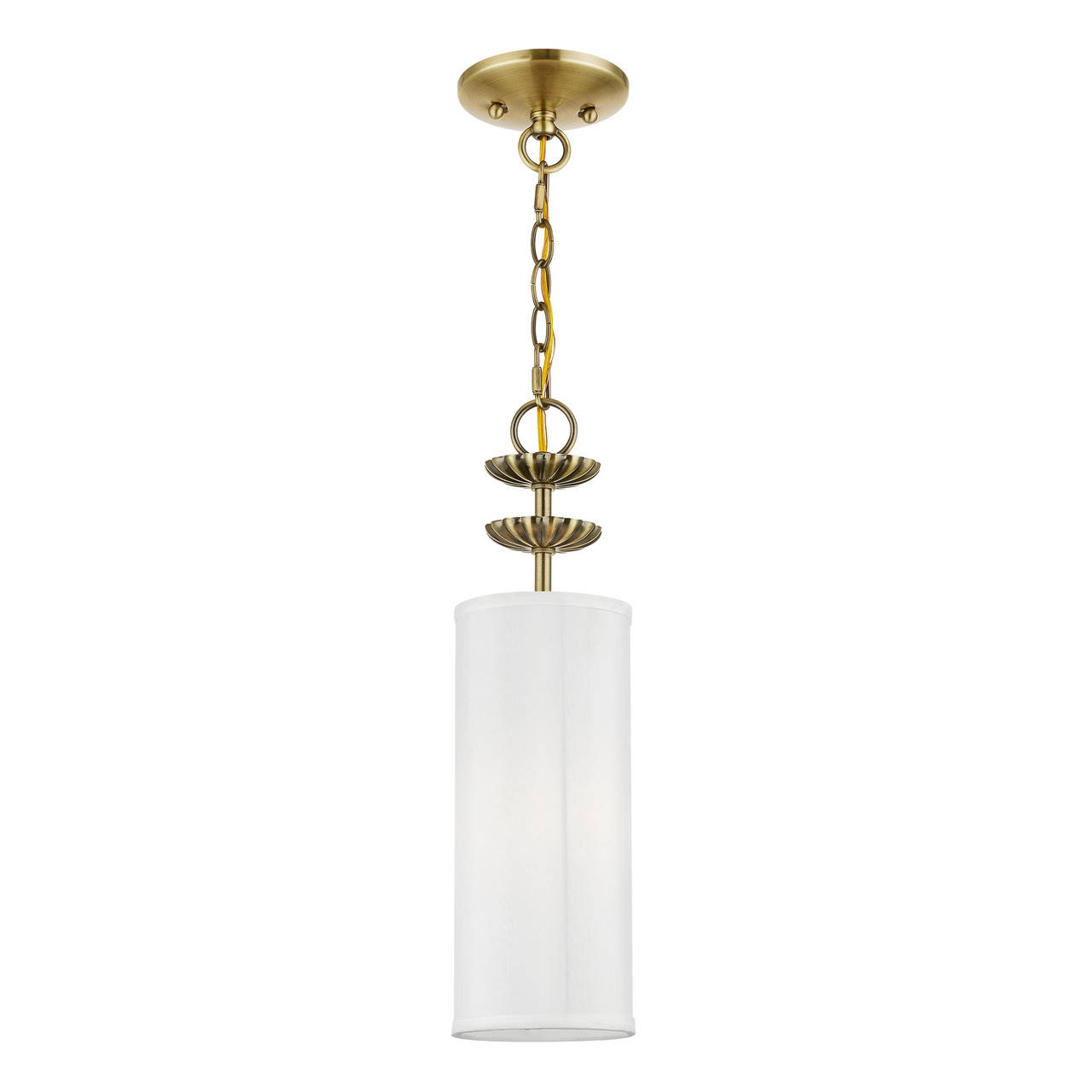 LIVEX LIGHTING 42981-01 1 Antique Brass Mini Pendant