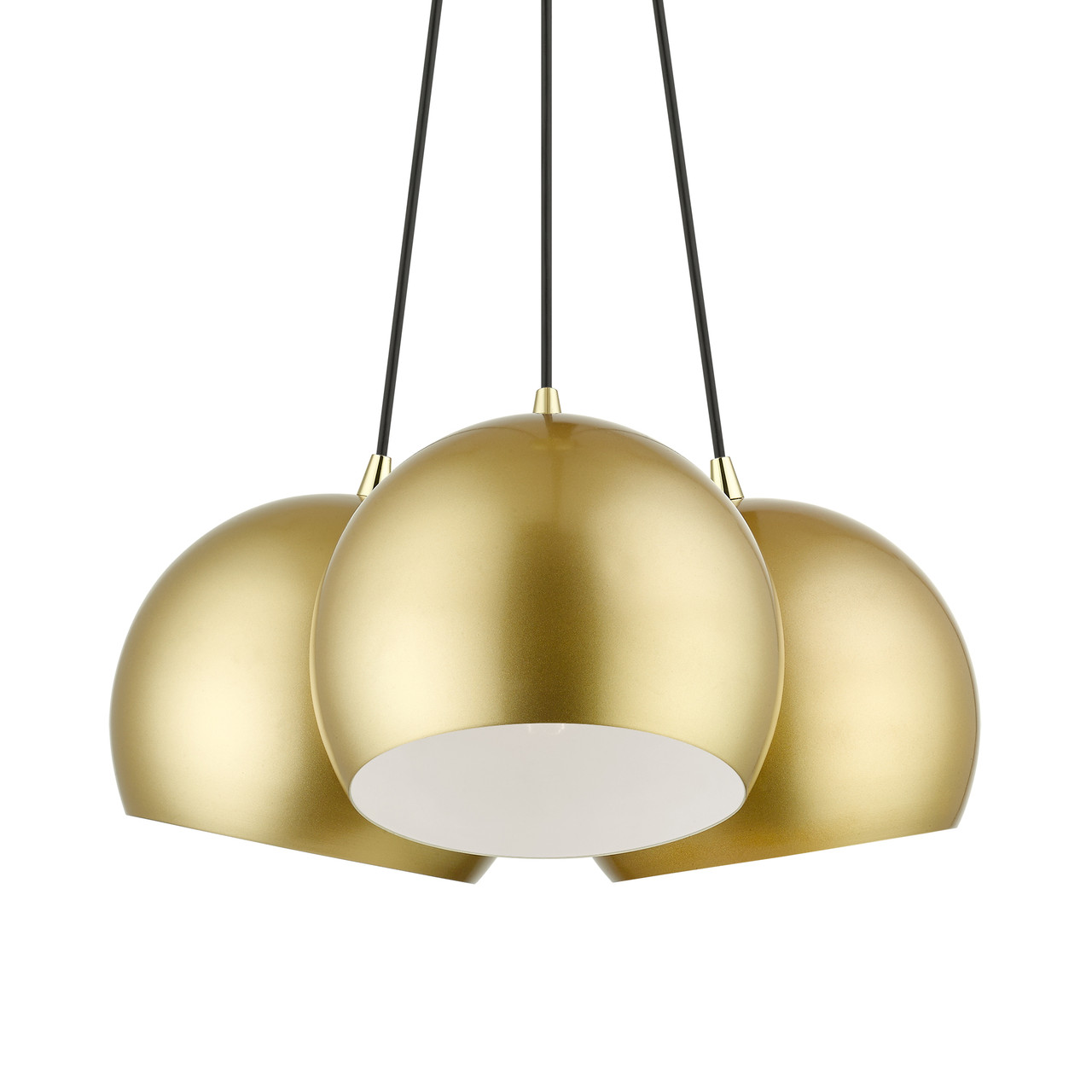 LIVEX LIGHTING 43393-33 3 Light Polished Gold Globe Pendant