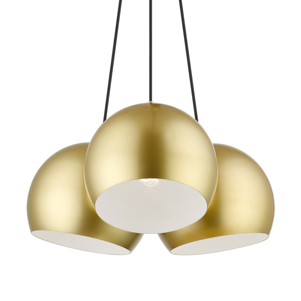 LIVEX LIGHTING 43393-33 3 Light Polished Gold Globe Pendant