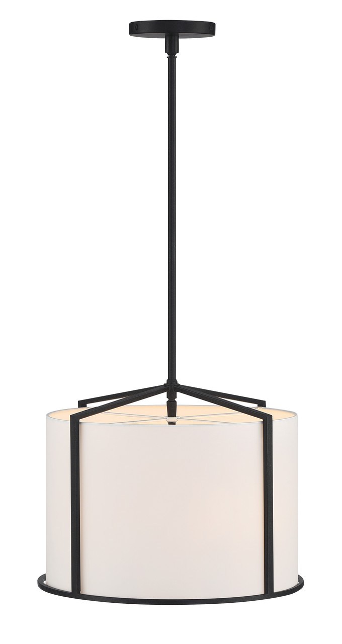 CRYSTORAMA CAR-9204-BK Carlyn 4 Light Black Pendant