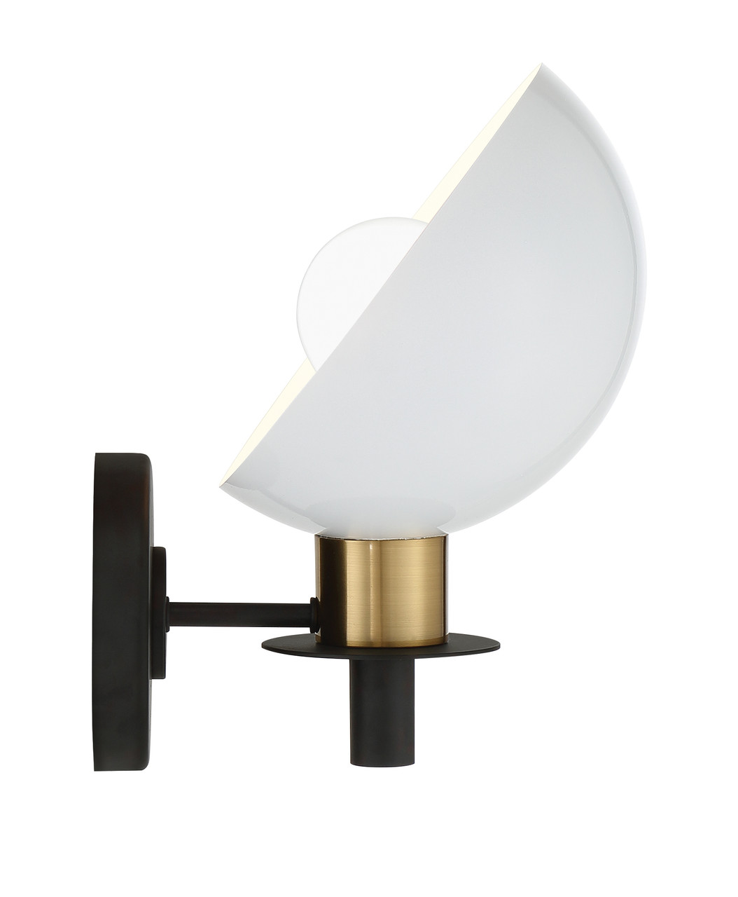 CRYSTORAMA GIG-811-BK-AG Gigi 1 Light Black & Aged Brass Wall Mount