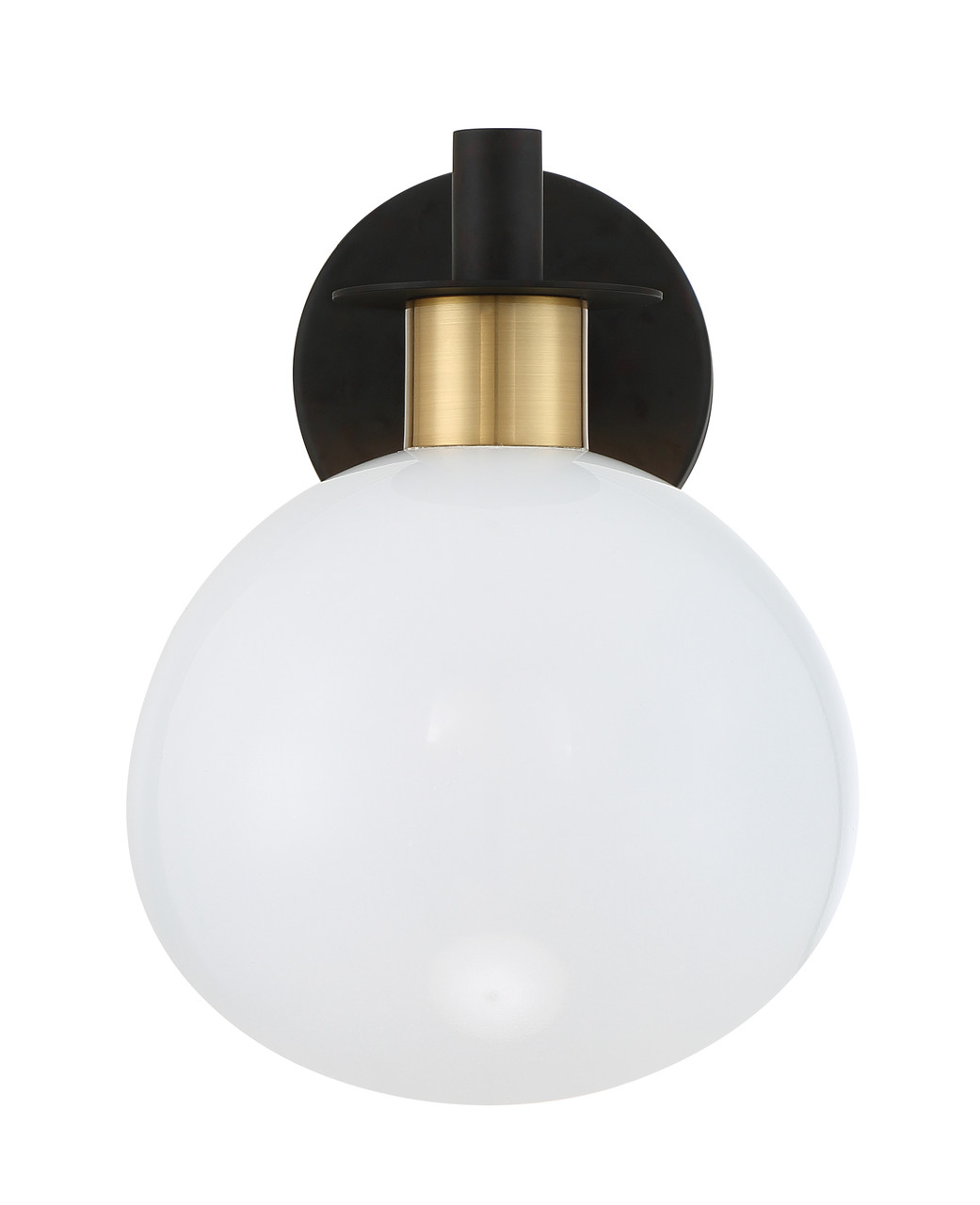 CRYSTORAMA GIG-811-BK-AG Gigi 1 Light Black & Aged Brass Wall Mount
