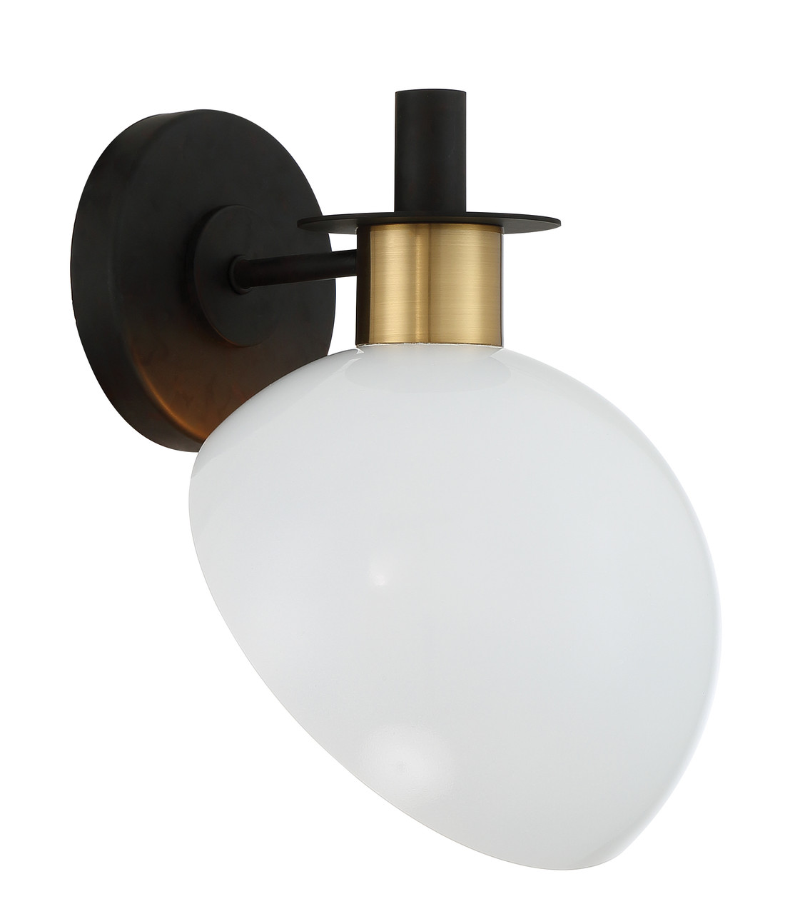 CRYSTORAMA GIG-811-BK-AG Gigi 1 Light Black & Aged Brass Wall Mount