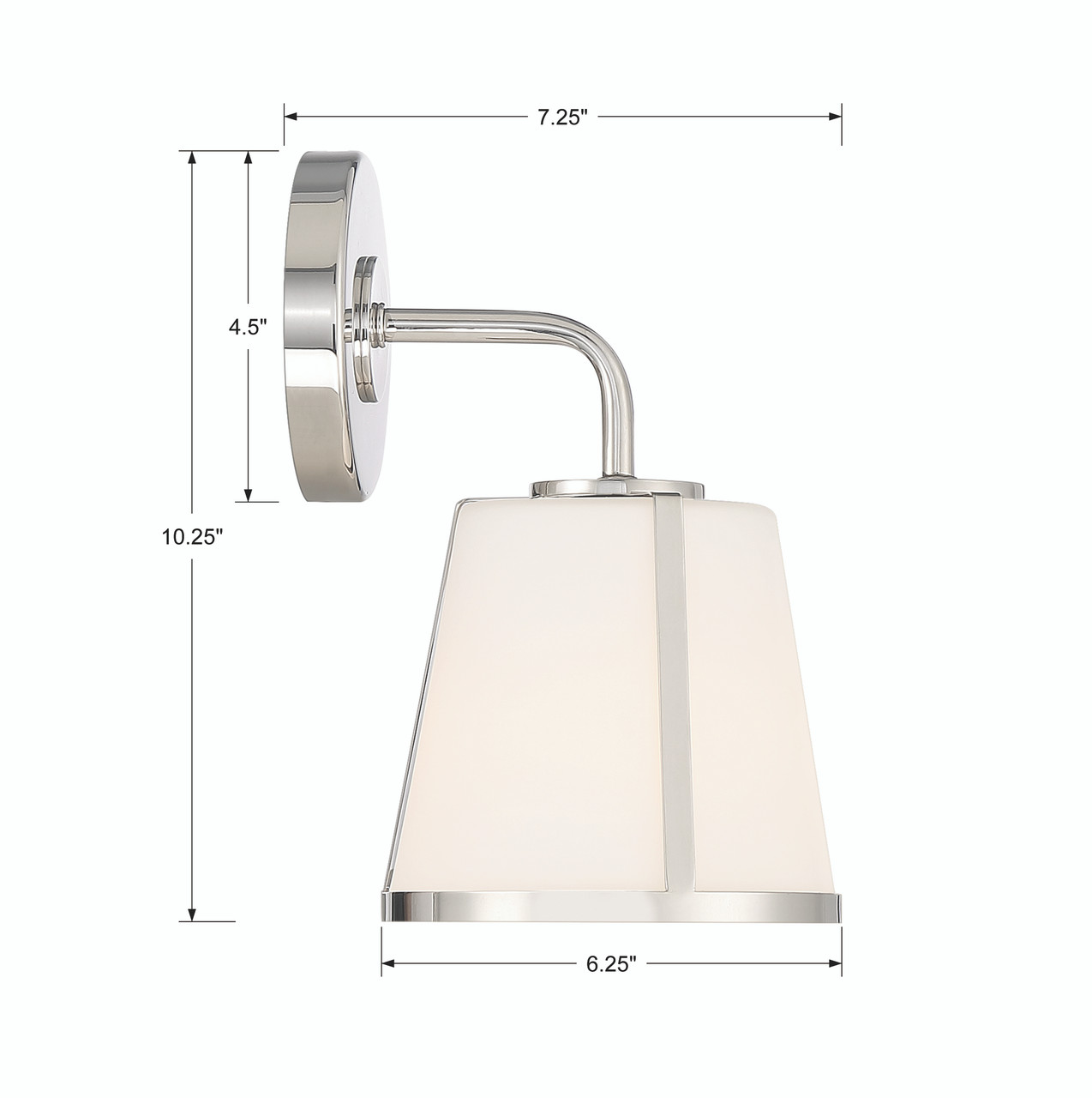 CRYSTORAMA FUL-911-PN Fulton 1 Light Polished Nickel Wall Mount