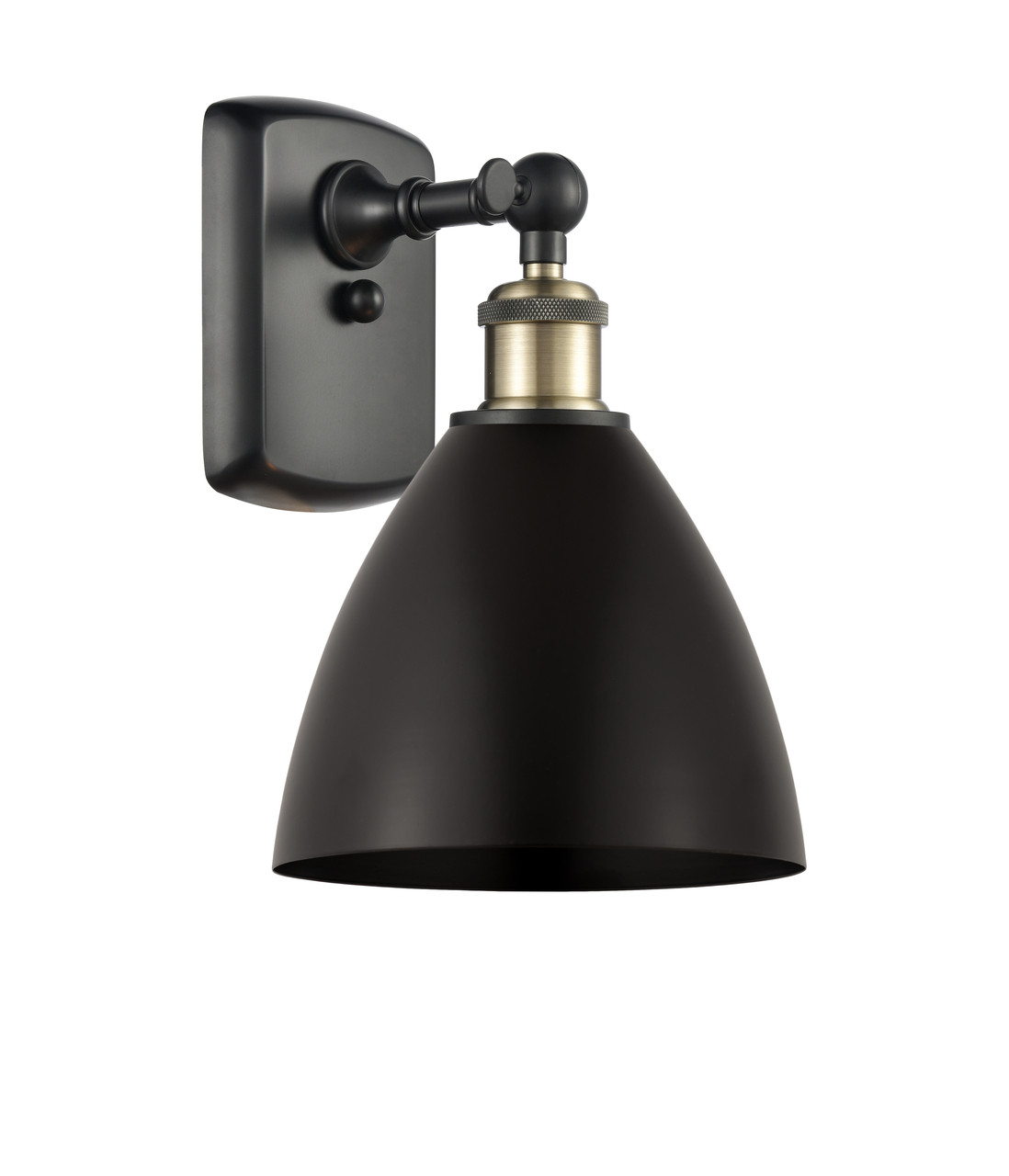 INNOVATIONS 516-1W-BAB-MBD-75-BK-LED 1-Light Sconce Black Antique Brass