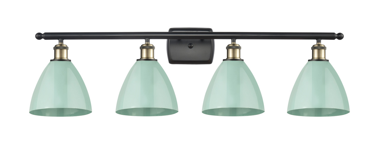 INNOVATIONS 516-4W-BAB-MBD-75-SF 4-Light Bath Vanity Light Black Antique Brass