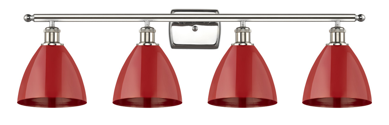 INNOVATIONS 516-4W-PN-MBD-75-RD 4-Light Bath Vanity Light Polished Nickel