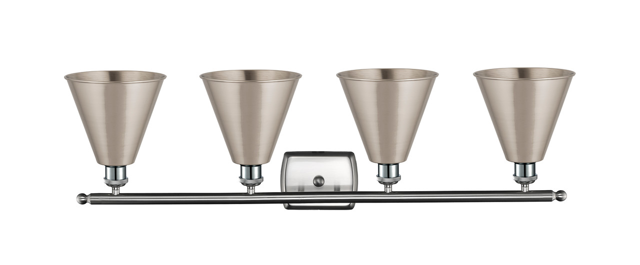 INNOVATIONS 516-4W-SN-MBC-8-SN 4-Light Bath Vanity Light Brushed Satin Nickel
