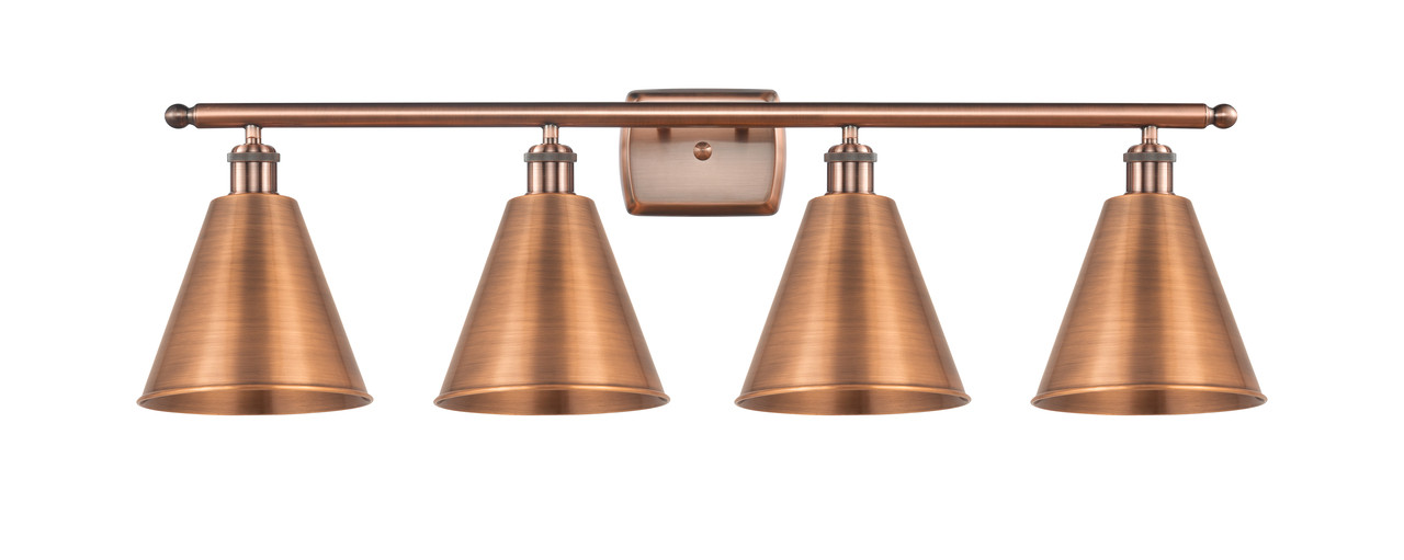 INNOVATIONS 516-4W-AC-MBC-8-AC-LED 4-Light Bath Vanity Light Antique Copper