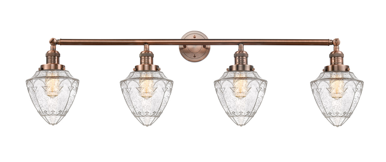 INNOVATIONS 215-AC-G664-7-LED 4-Light Bath Vanity Light Antique Copper