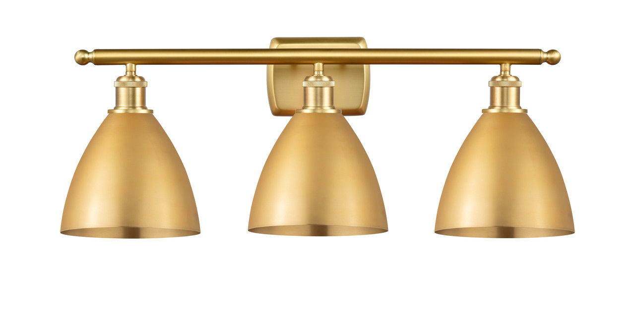 INNOVATIONS 516-3W-SG-MBD-75-SG-LED 3-Light Bath Vanity Light Satin Gold