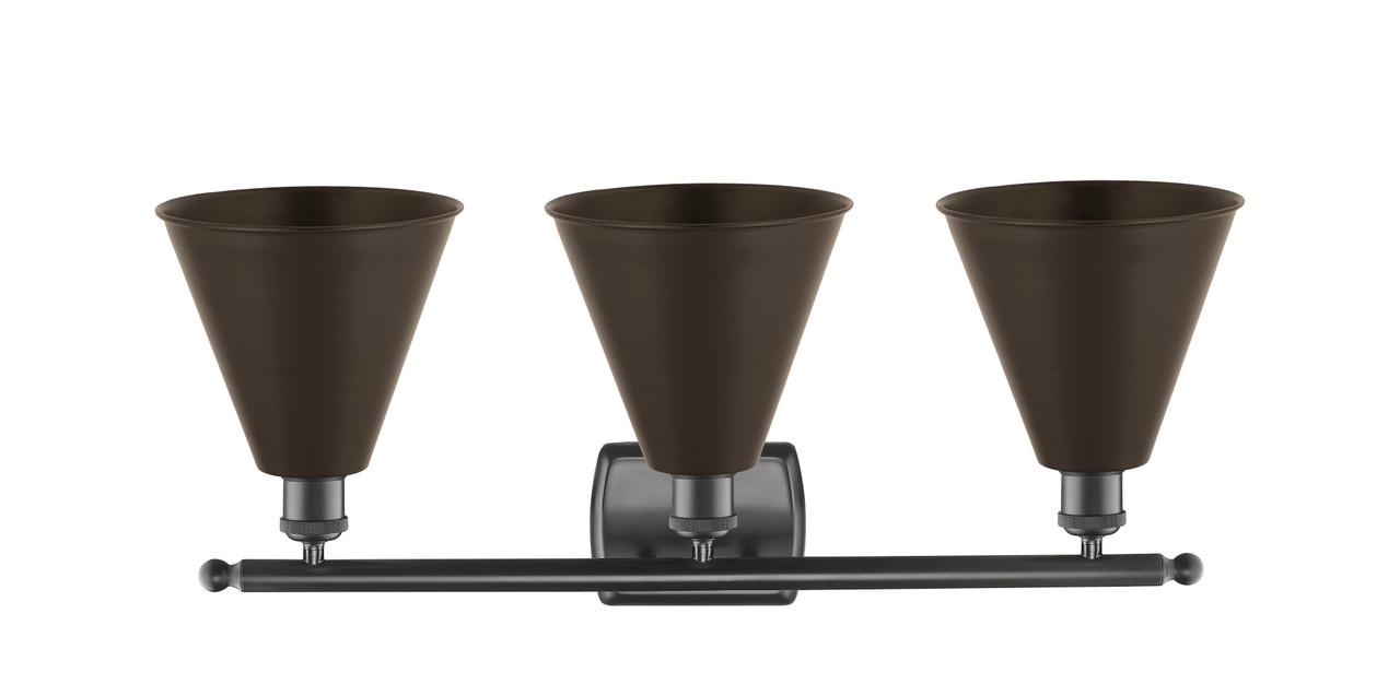 INNOVATIONS 516-3W-OB-MBC-8-OB-LED 3-Light Bath Vanity Light Oil Rubbed Bronze