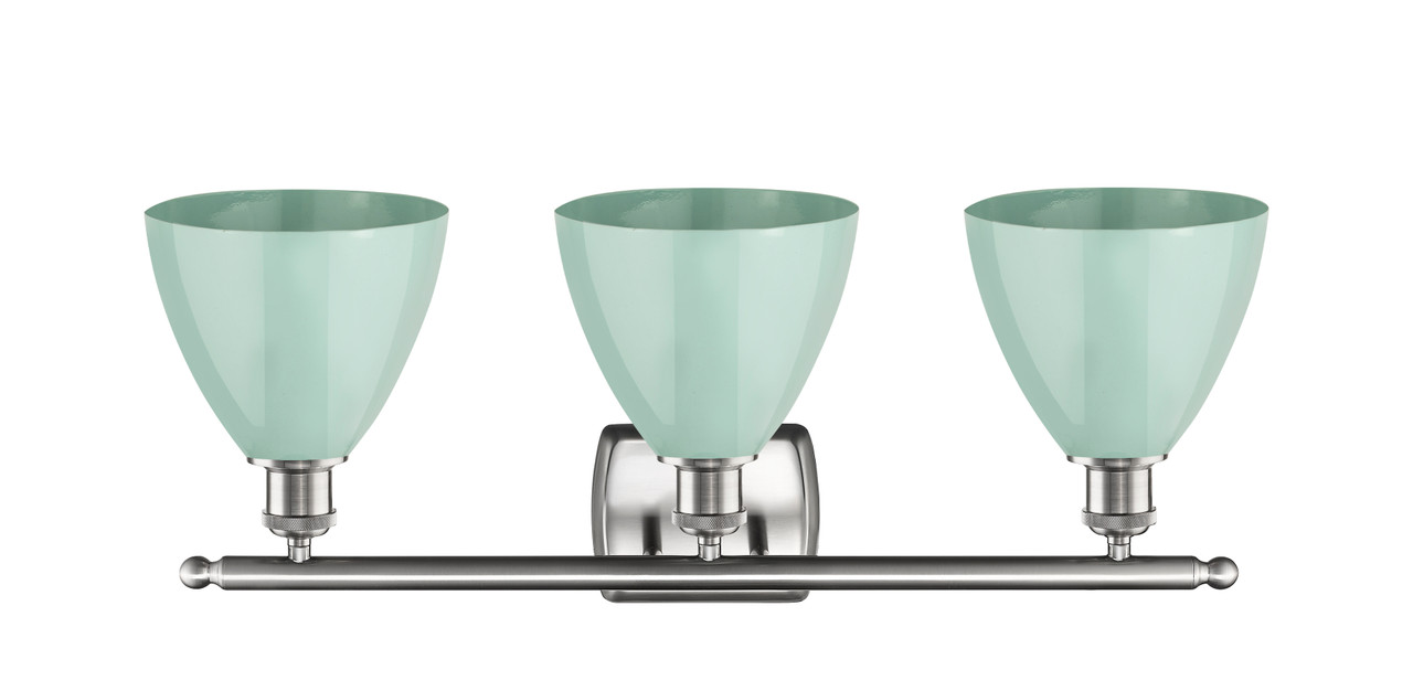 INNOVATIONS 516-3W-SN-MBD-75-SF 3-Light Bath Vanity Light Brushed Satin Nickel