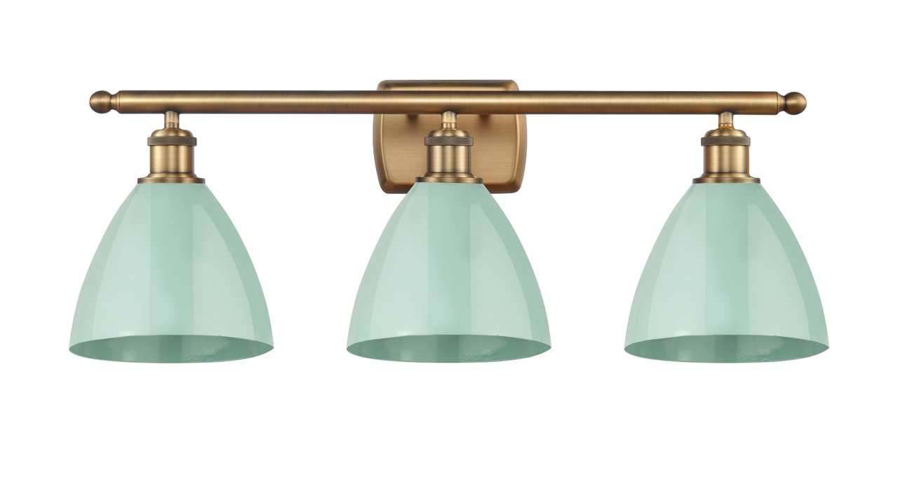 INNOVATIONS 516-3W-BB-MBD-75-SF 3-Light Bath Vanity Light Brushed Brass