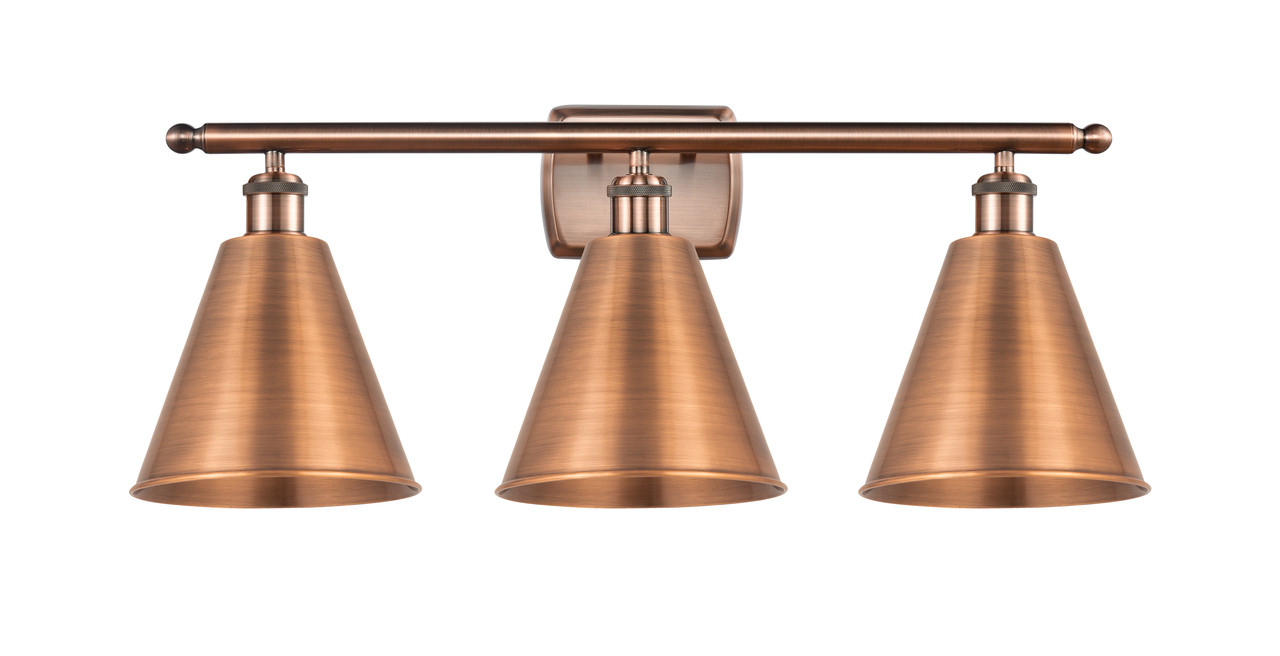 INNOVATIONS 516-3W-AC-MBC-8-AC 3-Light Bath Vanity Light Antique Copper
