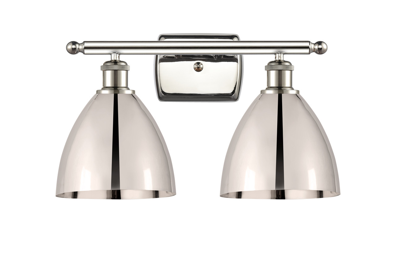 INNOVATIONS 516-2W-PN-MBD-75-PN-LED 2-Light Bath Vanity Light Polished Nickel