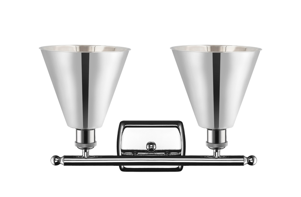 INNOVATIONS 516-2W-PC-MBC-8-PC 2-Light Bath Vanity Light Polished Chrome