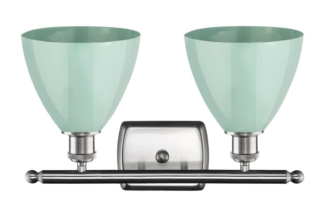 INNOVATIONS 516-2W-SN-MBD-75-SF 2-Light Bath Vanity Light Brushed Satin Nickel