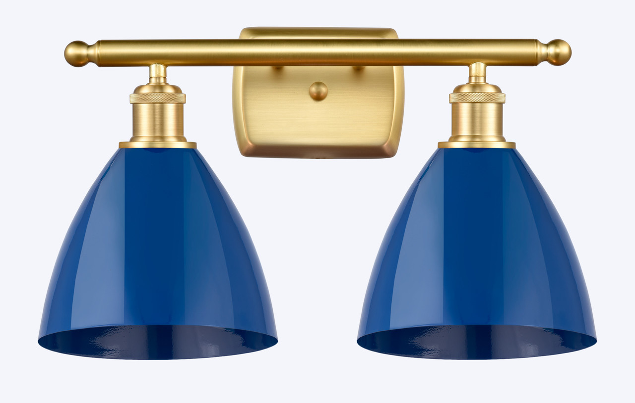 INNOVATIONS 516-2W-SG-MBD-75-BL 2-Light Bath Vanity Light Satin Gold