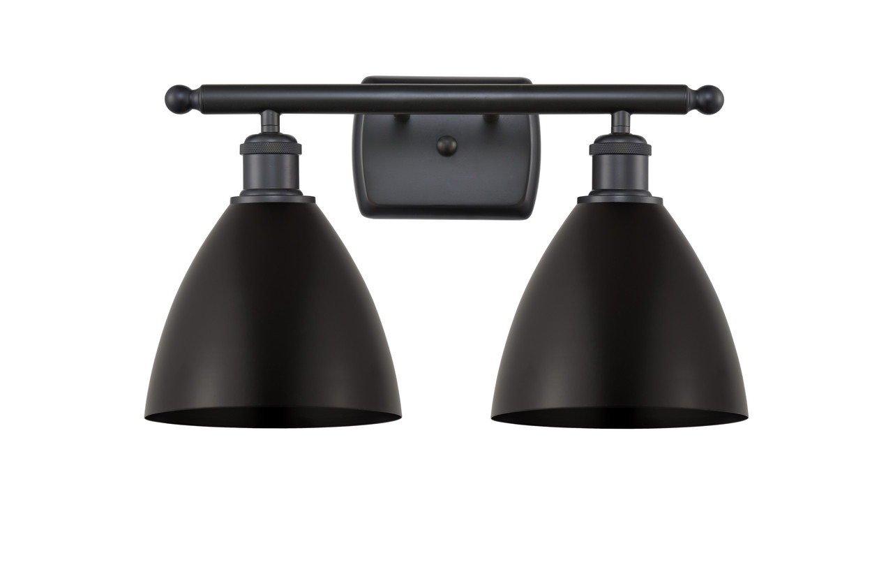 INNOVATIONS 516-2W-BK-MBD-75-BK 2-Light Bath Vanity Light Matte Black