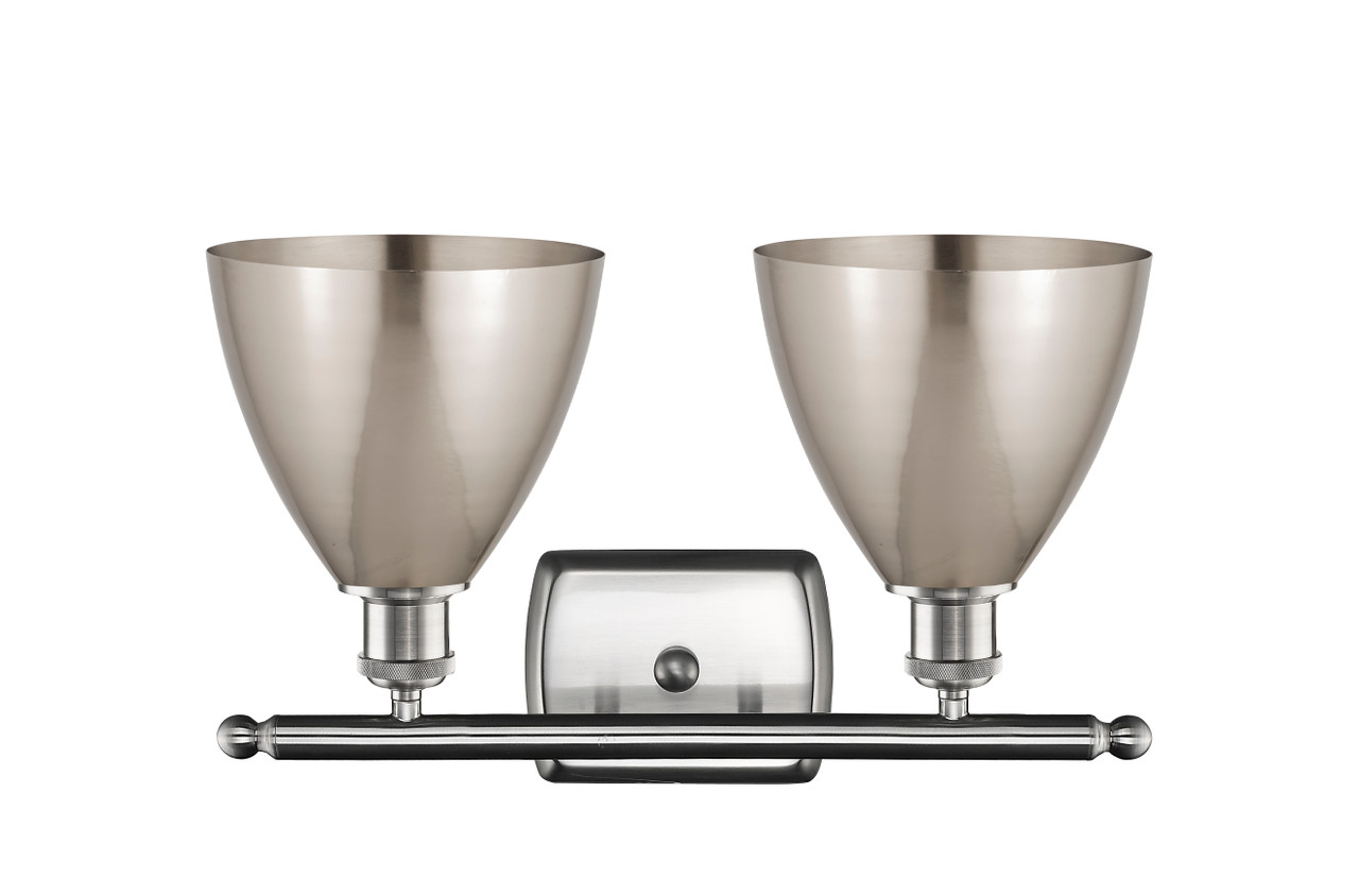 INNOVATIONS 516-2W-SN-MBD-75-SN-LED 2-Light Bath Vanity Light Brushed Satin Nickel