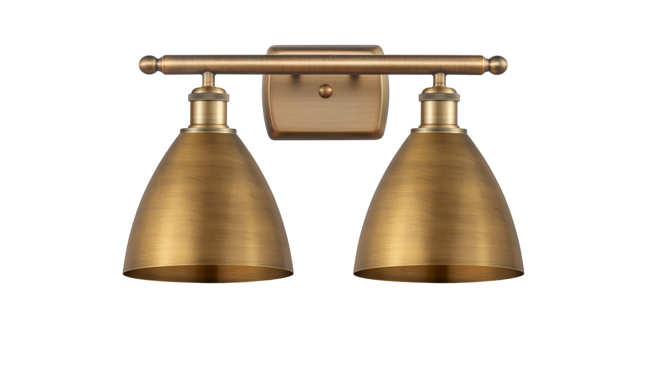 INNOVATIONS 516-2W-BB-MBD-75-BB 2-Light Bath Vanity Light Brushed Brass