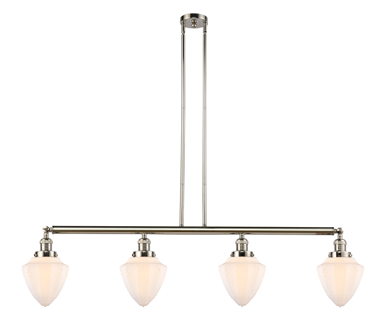 INNOVATIONS 214-PN-G661-7-LED 4-Light Island Light Polished Nickel