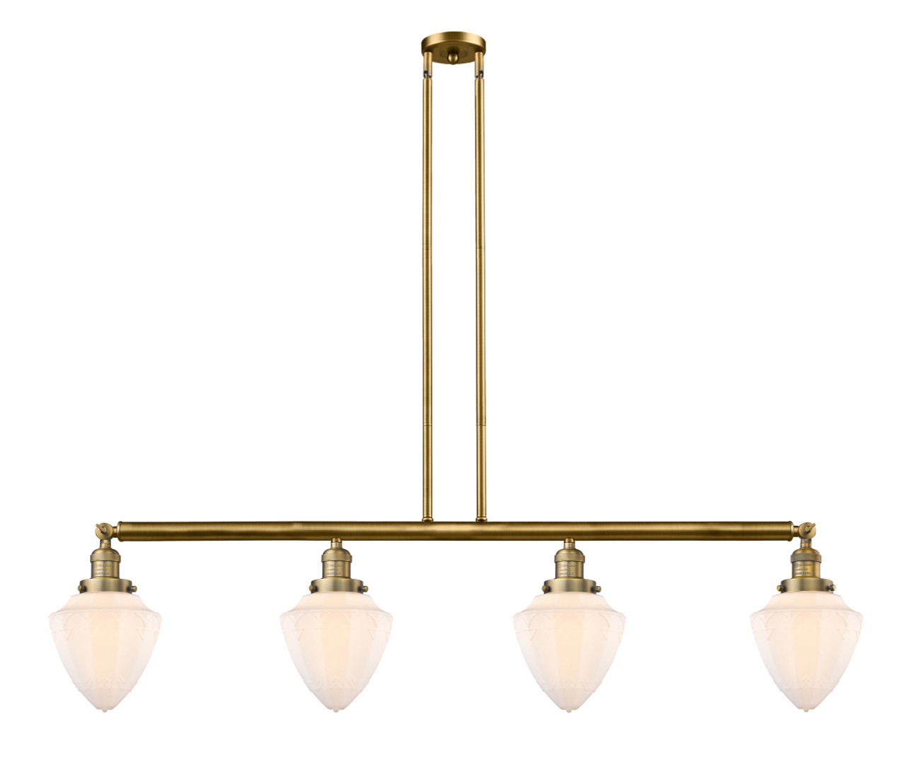 INNOVATIONS 214-BB-G661-7-LED 4-Light Island Light Brushed Brass