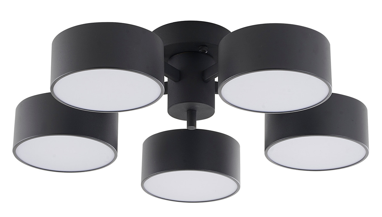 BETHEL INTERNATIONAL BE11C24B 5-Light LED Chandelier, Black