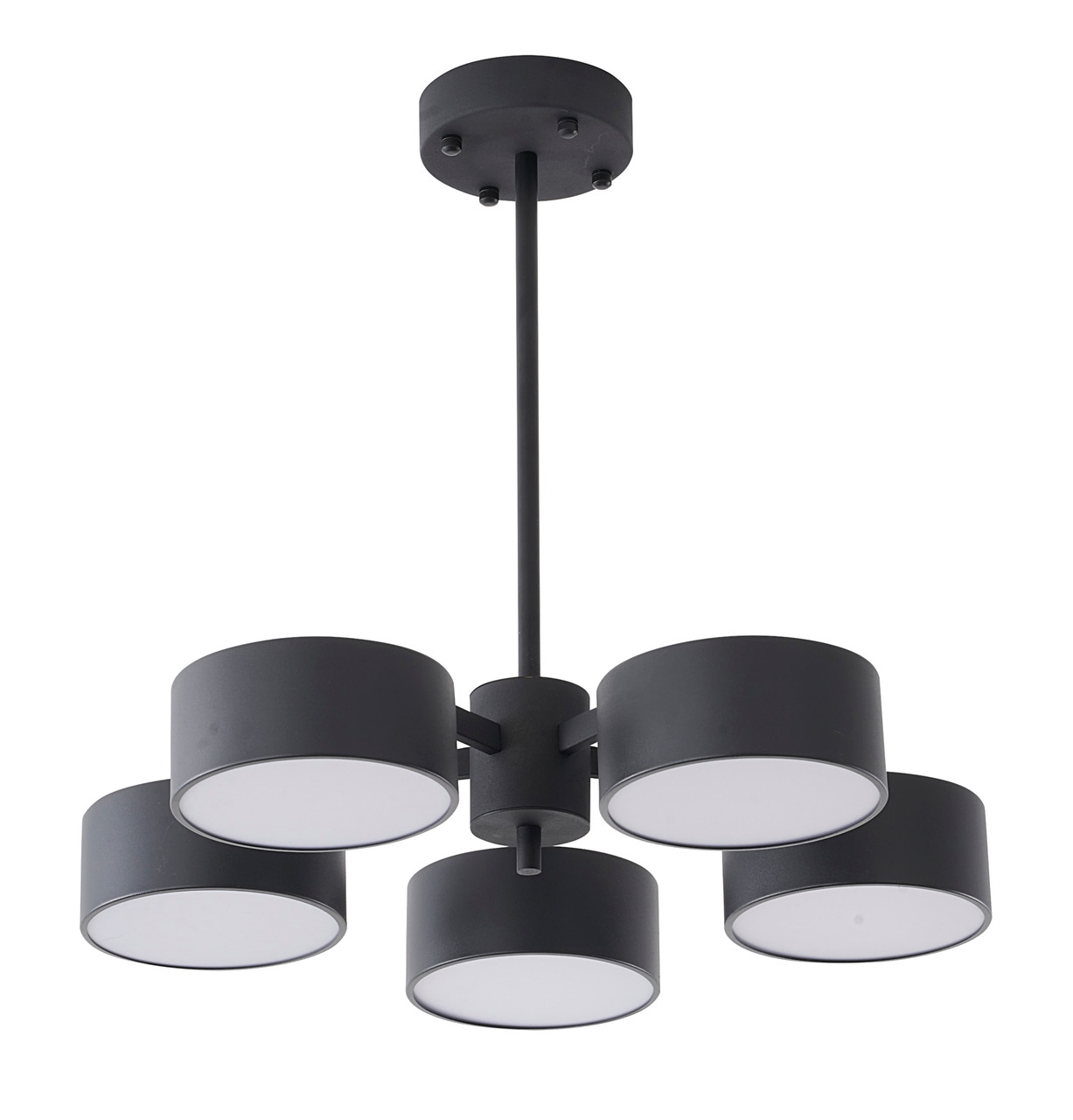 BETHEL INTERNATIONAL BE11C24B 5-Light LED Chandelier, Black