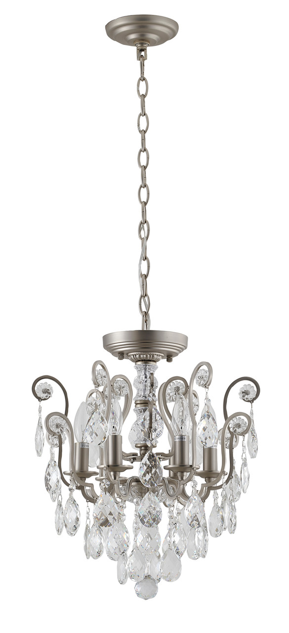 BETHEL INTERNATIONAL BET61XPEW 6-Light Chandelier, Pewter