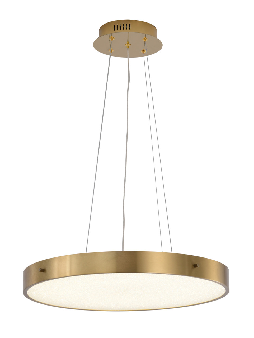 BETHEL INTERNATIONAL FT100C20BR 1-Light LED Chandelier, Brass