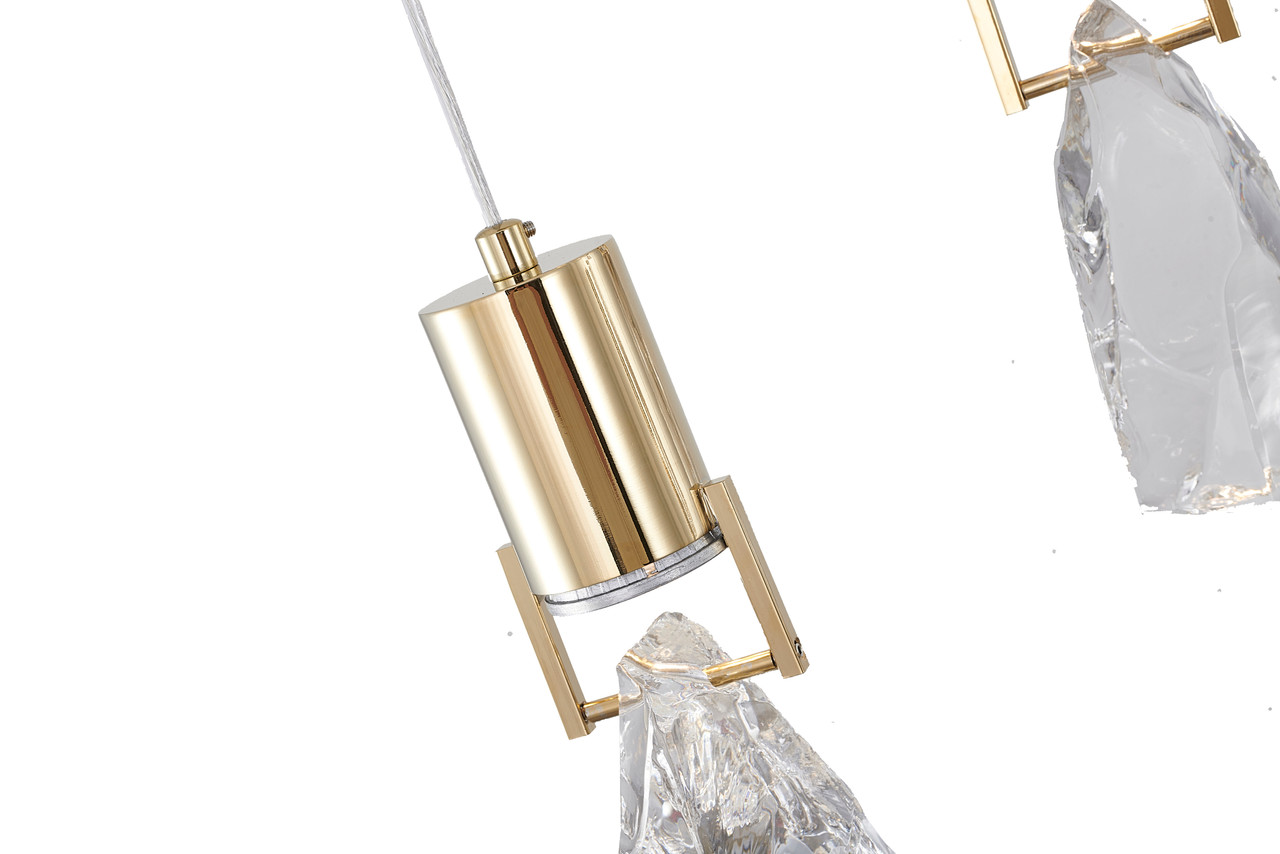 BETHEL INTERNATIONAL MAT09C40G 10-Light Chandelier , Brushed Gold