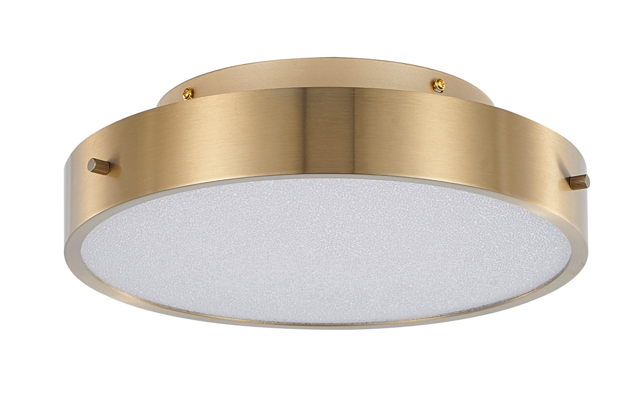 BETHEL INTERNATIONAL FT102FM12BR 1-Light LED Flush Mount, Brass