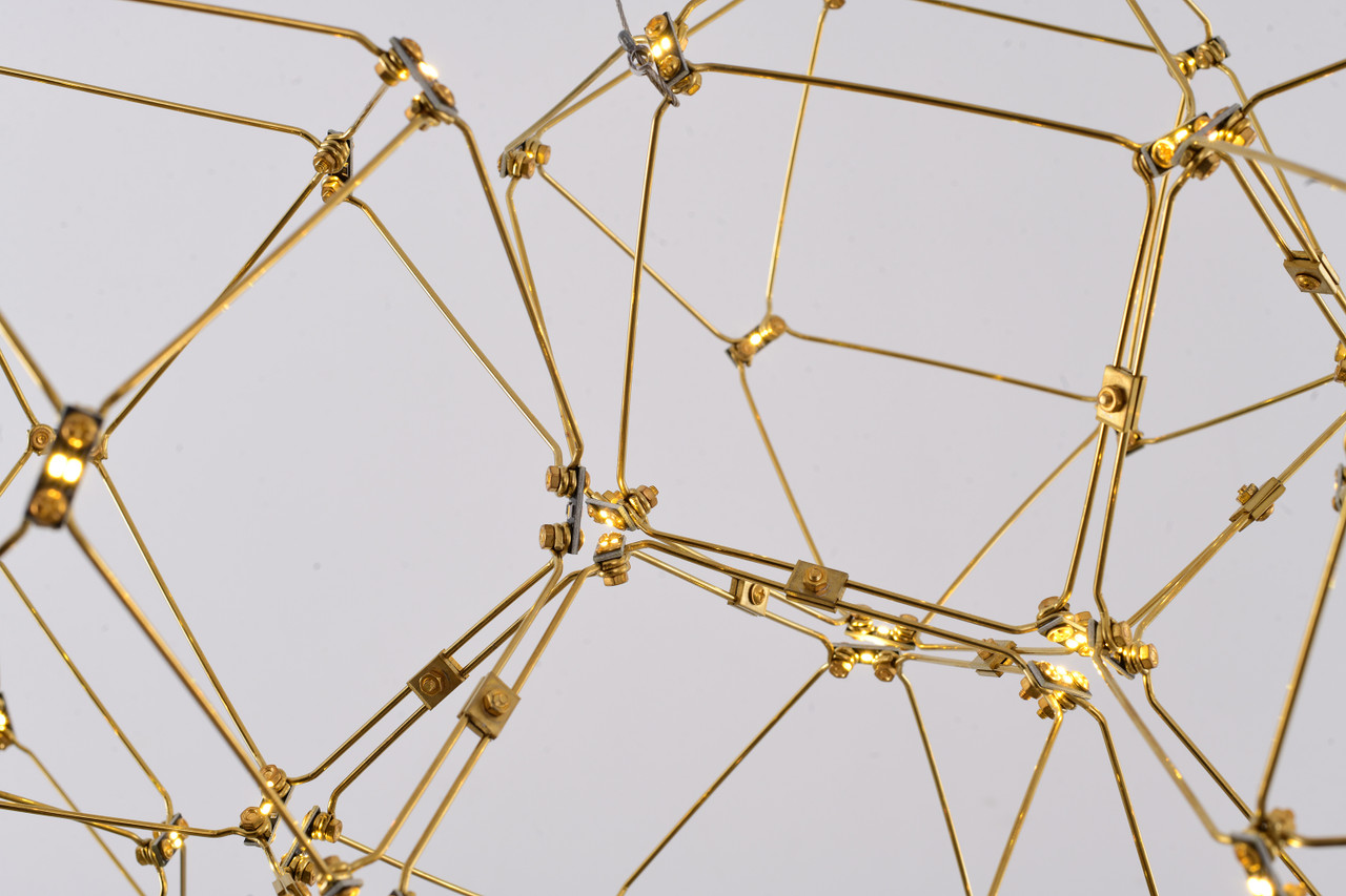 BETHEL INTERNATIONAL BE34C45G 96-Light LED Chandelier, Gold