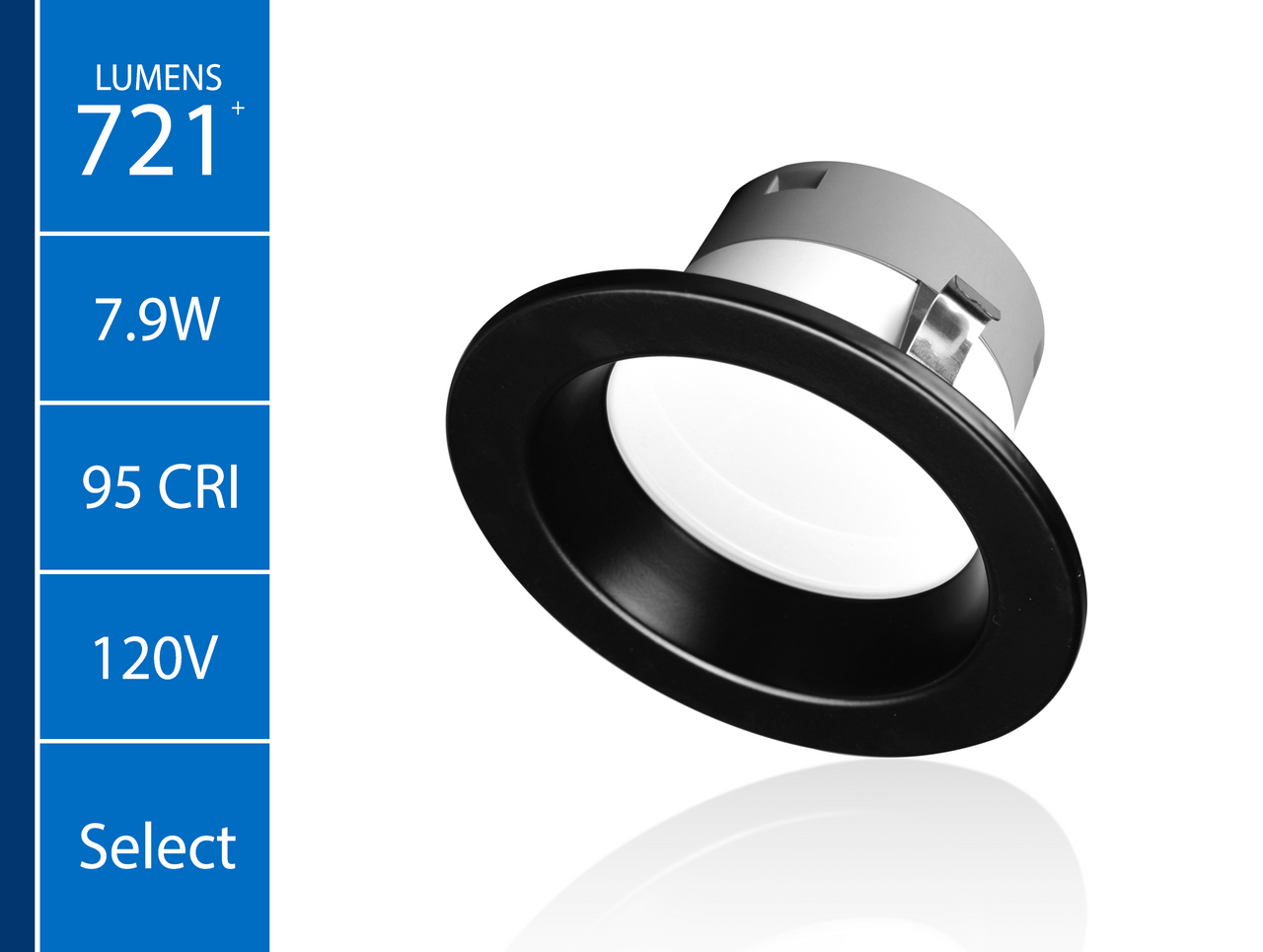 NICOR DLR4607120SBK DLR4(v6) 4-inch Black Selectable Recessed LED Downlight