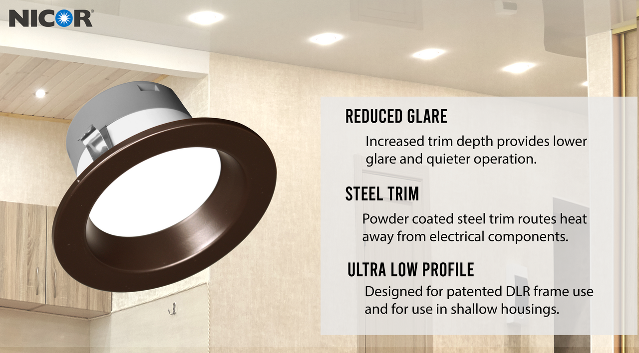 NICOR DLR4607120SOB DLR4(v6) 4-inch Oil-Rubbed Bronze Selectable Recessed LED Downlight