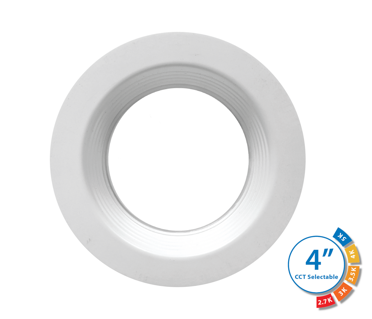 NICOR DLR4607120SWHBF DLR4(v6) 4-inch White Selectable Recessed LED Downlight with Baffle
