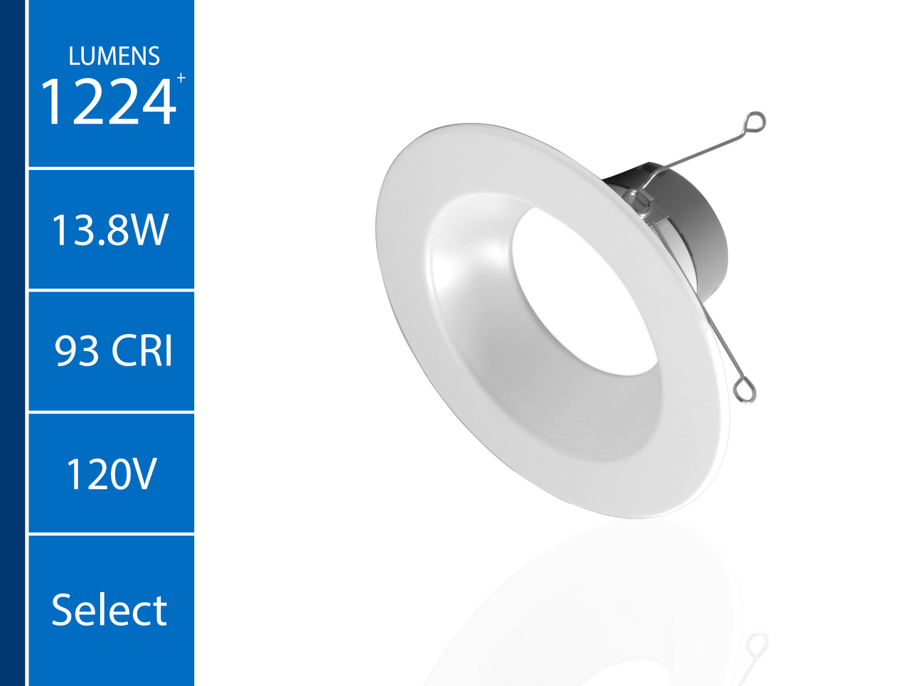 NICOR DLR56612120SWH DLR56(v6) 5/6-inch White 1200 Lumen Selectable Recessed LED Downlight